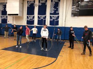 Interactive hooping, team building, group challenge