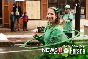 Lady Blaze in the New Haven St. Patrick's Day parade on News Channel 8