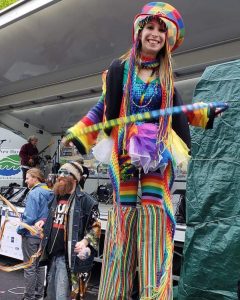 Lady blaze rainbow hoop stilts